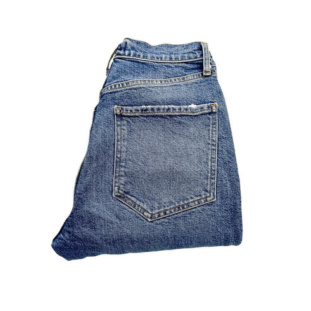 AGOLDE Riley Cropped High Rise Button Fly Denim Jeans A056D-1255 Size 25